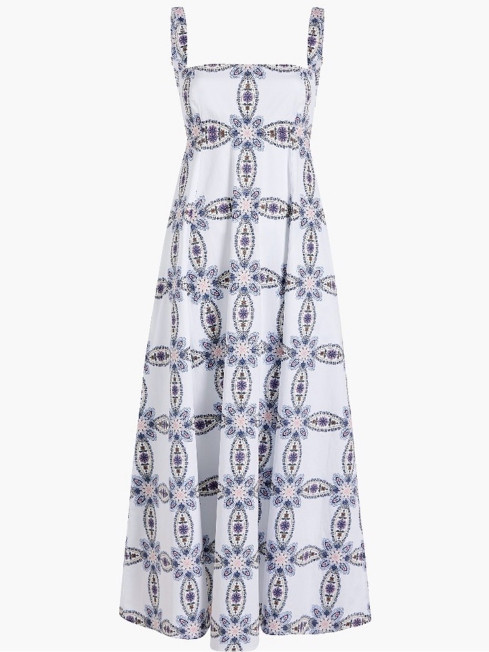 Hill House Home The Rowena Dress - Marseille Geo Cotton Sateen